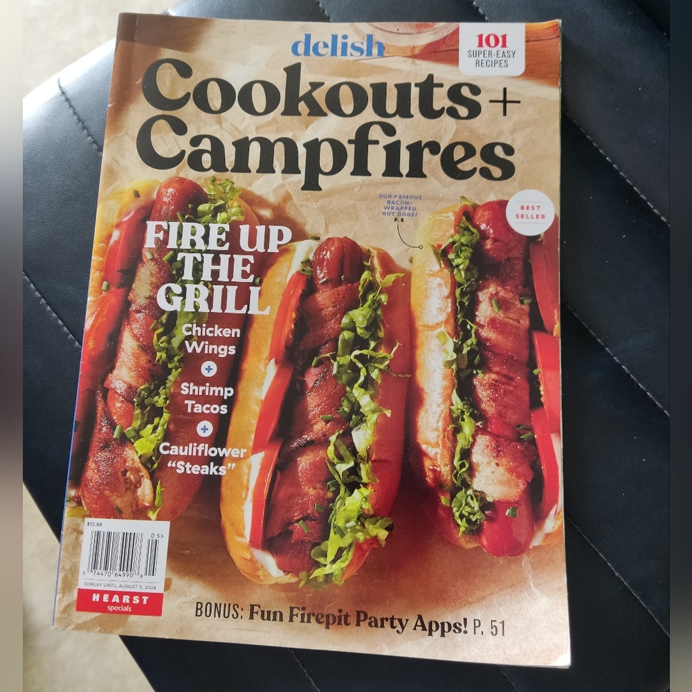 Delish Cookouts + Campfires Magazine August 2024 Edition